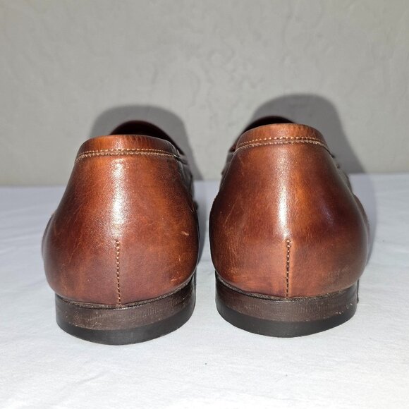 Santoni Brown Leather Slip On Loafers Made In Italy Men's Size 11.5 D - Picture 7 of 9